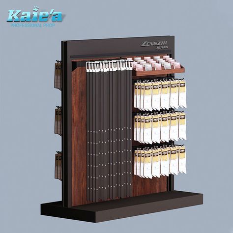 Leather Showroom Display, Belt Shop Display, Display Rack Design Retail Stores, Shoe Display Retail, Belt Display Ideas, Belt Display Retail, Denim Window Display, Belt Display Rack, Clothes Rack Design