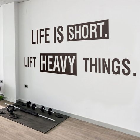 Life is Short Lift Heavy Things, Gym Wall Decal, Gym Decor Ideas, Gym Design Ideas, Home Gym, Office Wall Sign, Gym Wall Art, Gym, Gift Gym Decor Ideas, Gym Design Ideas, Gym Wall Art, Gym Wall Decal, Gym Office, Gym Wall, Wall Decor Decals, Business Decor, Washable Paint