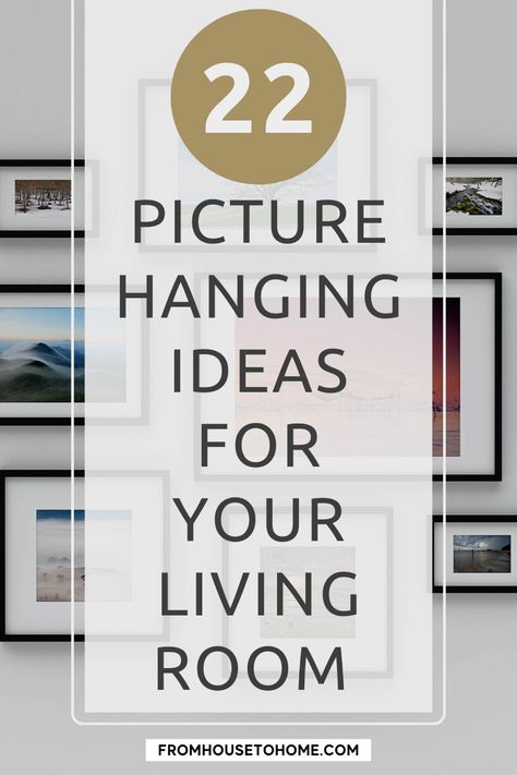 Pictures On Walls Ideas, Picture Wall Ideas Around Window, Picture Frame Wall Collage Layout, Small Space Picture Wall, Placing Pictures On Wall Layout, Paintings Layout On Wall, Wall Arrangements For Pictures, Picture Grouping Ideas, Gallery Wall With Landscape Photos