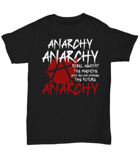 Anarchy Shirt, Metal Gifts, Punk Tee, Punk Shirt, Punk T Shirt, Garment Details, The Loom, Fruit Of The Loom, Punk Rock