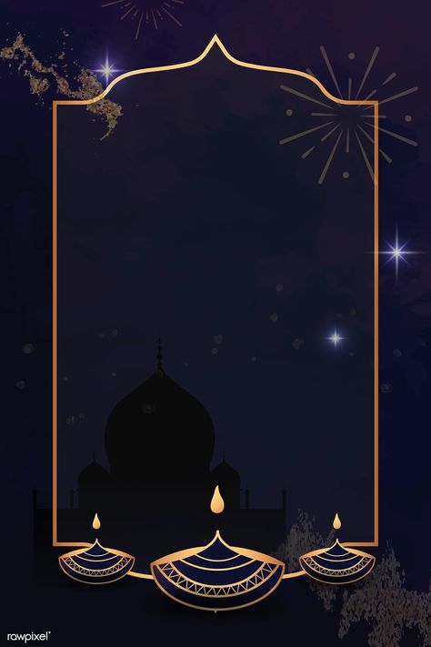 Gold frame on Diwali pattern background vector | premium image by rawpixel.com / Aum Diwali Pattern, Diwali Frame, Indian Frame, Happy Diwali Background, Background Diwali, Happy Diwali Images Hd, Diwali Vector, Wallpaper Ramadhan, Diwali Lantern