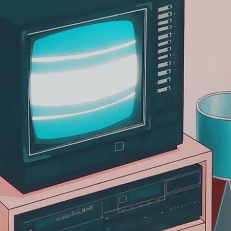 Blue 90s Anime Aesthetic, Anime Tv Screen Aesthetic, Blue Tv Aesthetic, Anime Tv Screen, Anime Tv Aesthetic, Tele Aesthetic, Tv Screen Aesthetic, Watch Tv Aesthetic, Anime 90s Aesthetic