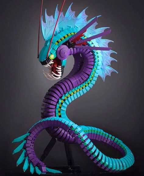 Easy Lego Creations, Lego Dragon, Lego Sculptures, Lego Display, Lego Diy, Lego Animals, Amazing Lego Creations, Lego Robot, Lego Craft