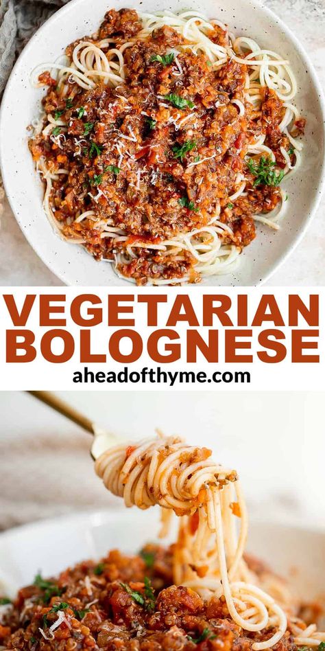 Vegetarian Bolognese Bolognese With Vegetables, Vegetarian Pasta Bolognese, Veggie Spaghetti Bolognese, Vegetable Bolognese Sauce, Veggie Bolognese Sauce, Vegetarian Bolognese Sauce, Pasta Without Meat, Vegetarian Spaghetti Bolognese, Dinners Pasta