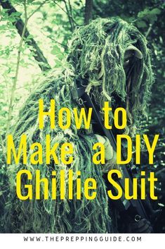 Diy Ghillie Suit, Snipers Hide, Survival Prepping Diy, Ghillie Suits, Hunting Diy, Ghillie Suit, Bushcraft Skills, Survival Books, Military Gear Tactical