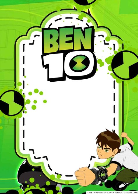 FREE Editable Ben 10 Birthday Invitations Check more at https://www.fridf.com/free-editable-ben-10-birthday-invitations/ Ben 10 Party, Ben 10 Birthday, 10th Birthday Invitation, 10 Logo, 10 Birthday, Tenth Birthday, Ben 10, Birthday Invitations, Minecraft