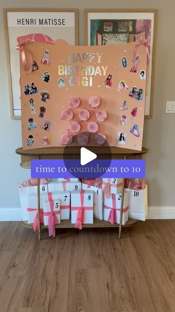 Stephanie Prosa on Instagram: "i’m so excited to surprise Gigi with this birthday countdown punchboard! she loved her advent calendar this year so much that I figured let’s do something similar for her big 1-0 🎉 can’t wait to countdown with her, and i can’t believe she’ll be 10 in 10 days!!! 💗✨" 10 Days Of Birthday Gifts, 13 Days Left Birthday Countdown, 10 Days To Go Countdown Birthday Ideas, 13 Days To 13 Birthday, Advent Birthday Calendar, 16 Day Birthday Countdown Gift Ideas, 16 Days Of Gifts For Sweet 16 Board, 10 Day Birthday Countdown Gifts, 18th Birthday Advent Calendar