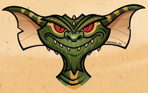 Gremlins Art Drawings, Gremlins Drawing, Gremlin Drawing, Cute Gremlin, Gremlins Poster, Gremlin Art, Plant Monsters, Gremlins Art, Gargoyle Tattoo