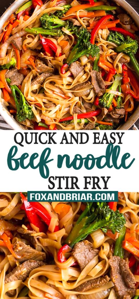 Gluten Free Beef Stir Fry Recipes, Beef Broccoli Noodle Stir Fry, Beef And Broccoli Rice Noodles, Beef Stir Fry With Rice Noodles, Beef Stirfry Instantpot, Beef Stir Fry Rice Noodles, Steak And Noodle Stir Fry, Beef Fried Noodles Recipe, Instapot Stirfry Beef