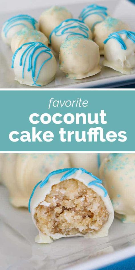 Coconut Cake Balls, Cake Pop Flavors, Vegan Coconut Cake, Cake Pucks, Sweet Truffles, Coconut Cream Cake, Cake Ball Recipes, Coconut Truffles, Dessert Truffles