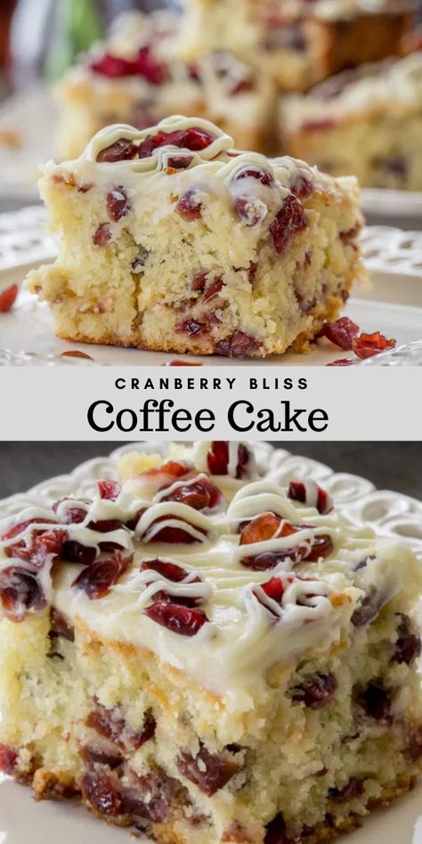 Essen, Cranberry Bliss Coffee Cake, Cranberry Orange Coffee Cake Recipes, Cranberry Bliss Cake, Cranberry Buttermilk Breakfast Cake, Berry Bliss Cream Cheese Coffee Cake, Fresh Cranberry Cake Recipes, Cranberry Coffee Cake Recipes Sour Cream, Christmas Coffee Cake Breakfast