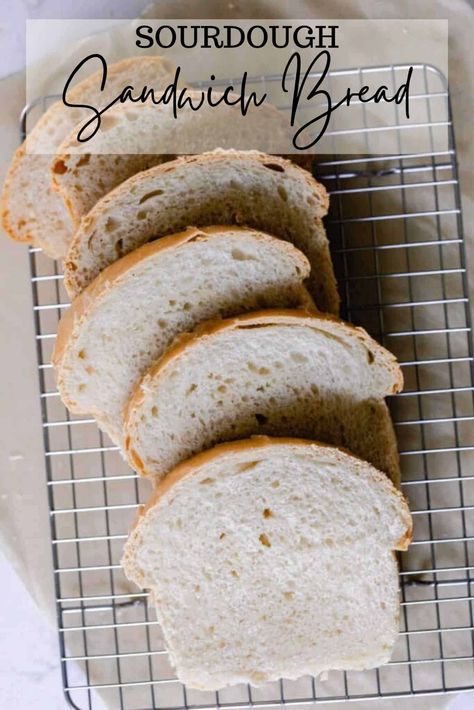 Sourdough Sandwich Bread, Farmhouse On Boone, Fermented Bread, Slow Cooker Bread, Sourdough Bread Sandwiches, Sourdough Sandwich, Starter Recipe, Diy Easy Recipes, Homemade Sourdough Bread