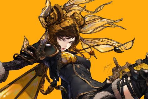 Puhaaang on Twitter: "비비 Buzz Bee🐝… " Bee Creature Design, Honey Bee Character Design, Bee Character Design, Bee Person Character Art, Bee Girl Character Design, Bees Art, Queen Bees Art, Zebra Wallpaper, Icons Girls