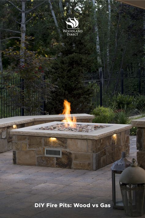 Outdoor Fire Pit Area, Outdoor Fireplace Kits, Fire Pit Art, Rustic Fire Pits, Natural Gas Fire Pit, Fire Pit Kit, Outdoor Gas Fireplace, Round Fire Pit, Square Fire Pit