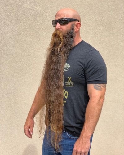 Long beard style Bald Beard, Bad Beards, Shaved Head With Beard, Masculine Man, Badass Beard, Bald Men With Beards, Long Beard Styles, Beard Men, Beard Envy