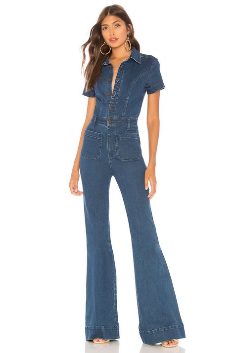 Denim Jumpsuits, Overalls Fashion, Jumpsuit Outfit, Show Me Your Mumu, Denim Jumpsuit, Show Me Your, Wide Leg Denim, Looks Vintage, Fashion Help