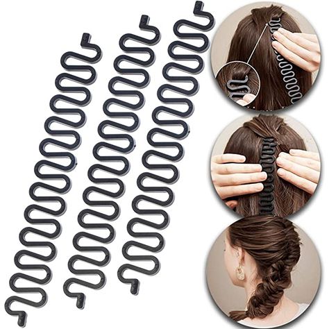 Amazon.com : 3 Pcs Hair Braiding Tool Roller With Hook Magic Hair Twist Styling Bun Maker DIY Hair Style Accessories Black : Beauty Hair Accessories Braids, Hair Braiding Tool, Braid Tool, Occasion Hair, Hair Bun Maker, Hair Braider, Plaits Hairstyles, Types Of Braids, Tools For Women