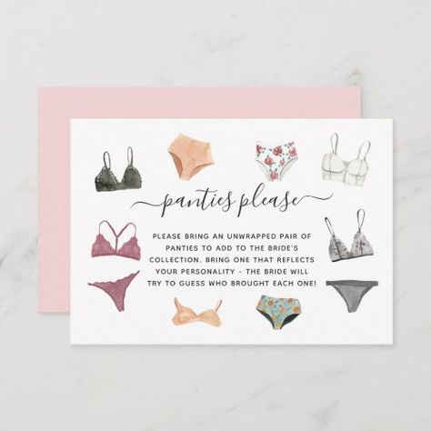 Panty Party Games, Bachelorette Pantie Party, Panty Party Bachelorette, Panty Game Bachelorette, Tulum Bachelorette, Lingerie Shower Games, Lingerie Bridal Shower Invitations, Bachelorette Card, Lingerie Bachelorette