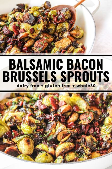 Balsamic Bacon Brussel Sprouts, Brussel Sprouts Recipes Easy, Brussel Sprout Recipes Roasted, Bacon Brussel Sprouts, Sprout Recipes, Summer Salad, Bacon Recipes, Side Recipes, Veggie Dishes