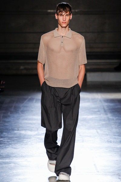 Mens Jersey Outfit, Mens Runway, Mens Jersey, Fashion Week Spring 2014, Sheer Tank Top, Mens Trendy Outfits, Jersey Outfit, Best Mens Fashion, Rain Forest