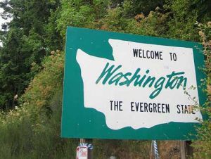 Washington State pictures | Is Washington State the New California? | Mother Jones Welcome To Washington, Wa State, State Signs, Western Washington, Evergreen State, Oregon Washington, Usa States, Cheap Car Insurance, Cheap Car