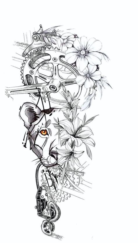 Cycling Tattoos Women, Bicycle Tattoos For Men, Cycling Tattoo Bicycles, Compass And Map Tattoo, Cycling Tattoo, Travel Tattoo Ideas, Bike Tattoo, Bicycle Drawing, Gear Tattoo