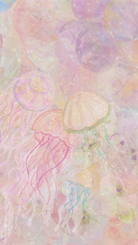 Ocean Pastel, Jellyfish, Pastel Pink, Abstract Painting, Pastel, Energy, Pink, Art