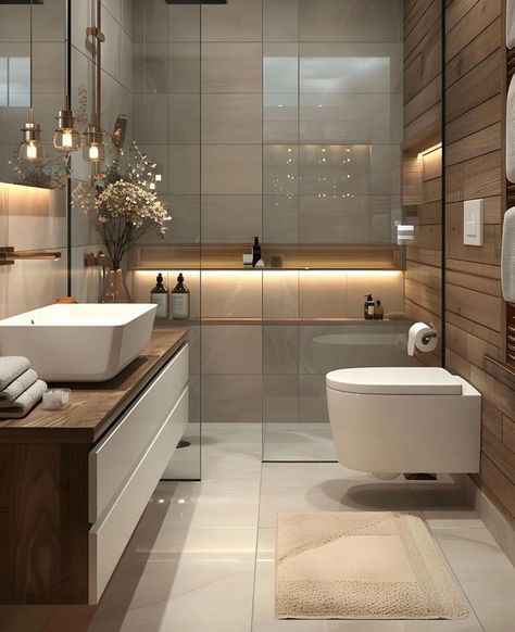 Elegant Bathroom Decor, Toilette Design, Bathroom Interior Design Modern, Minimalist Bathroom Design, Washroom Design, Decor Baie, Bathroom Inspiration Decor, Modern Bathroom Decor, Elegant Bathroom