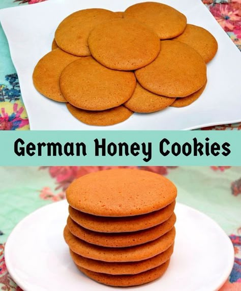 Old German Honey Cookies, Honey Spice Cookies, Honey Ginger Cookies, German Honey Cake, Best Short Bread Cookies, Cookie Recipes Using Honey, Honey Cookie Recipes, German Ginger Cookies, German Sugar Cookies