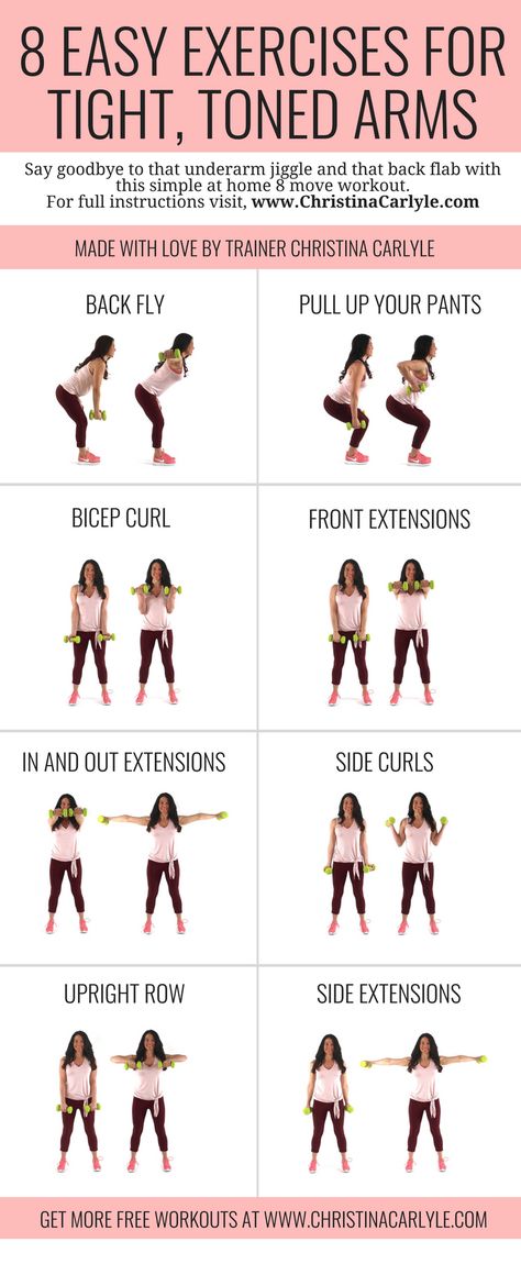 Burn fat and get toned arms fast with these 8 Easy Exercises with Weight for Women - Workout for women - Home arm workout with weights - https://www.christinacarlyle.com/arm-exercises-with-weights-for-women/ Arm Exercises With Weights, Arm Training, Workout Morning, Mental Health Articles, Arm Workouts At Home, Fitness Jobs, Health Humor, Fitness Career, Fitness Routines