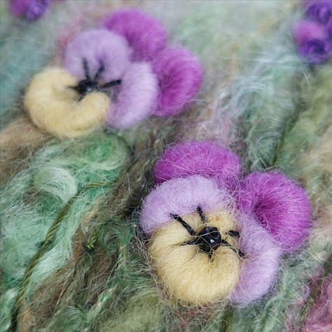 Felted and Embroidered Pansy Garden Tickets, Sat 3 Feb 2024 at 10:00 | Eventbrite Felt Pansies, Embroidered Pansy, Tea Dance, Shrewsbury Shropshire, Pansy Garden, Creative Workshop, Textile Artists, Pansies, Textile Art