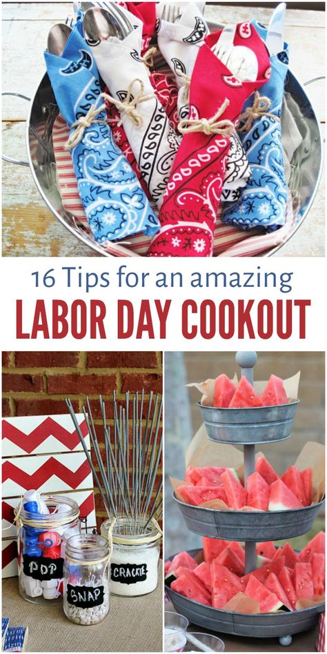 Nothing is more fun than a well-planned outdoor party. Summer ends in September, and for us at least, Labor Day seems to signal the end of summer fun. Why not go out with a bang by hosting an amazing outdoor party? Here are 16 Labor Day cookout ideas to help you host the best bbq ever. Labor Day Wedding Ideas, Labor Day Birthday Party Kids, Labor Day Cookout Ideas, Labor Day Party Ideas, Bbq Theme Party, Labor Day Cookout, Cookout Ideas, Bbq Theme, Cookout Party