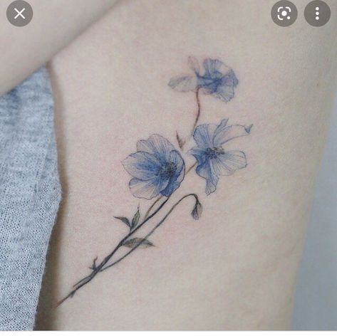 Blue Poppy Flower, Body Doodles, Blue Flower Tattoos, Poppy Flower Tattoo, Favorite Tattoos, Flower Wrist Tattoos, Poppies Tattoo, Flower Tattoo Arm, Blue Tattoo