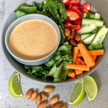 Home - Amber's Natural Nutrition Thai Salad Dressing, Almond Butter Sauce, Tamari Almonds, Sauce For Vegetables, Oil Free Salad Dressing, Delicious Healthy Salads, Almond Salad, Homemade Almond Butter, Thai Salad