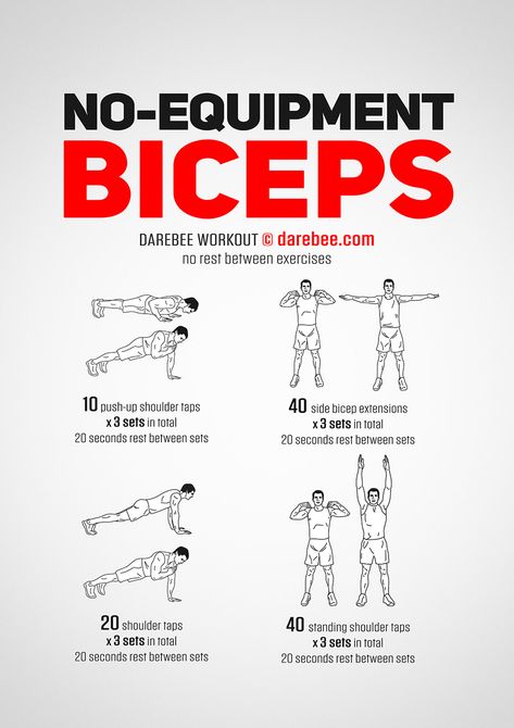 No-Equipment Biceps Workout Arm Workout Men No Equipment At Home, How To Get Bigger Arms No Equipment, Body Weight Bicep Workout, Work Out Men At Home, Upper Chest Workout Men No Equipment, Arms No Equipment Workout, Biceps Bodyweight Exercise, Bicep And Tricep Workout No Equipment, Back Bicep Workout Home