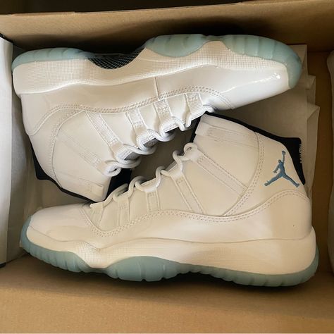 Air Jordan 11 Legend Blue, Deadstock, Never Used, Amazing Condition Jordan 11 Legend Blue, Jordan Retro 7, Dr Wardrobe, Jordans Girls, Jordan 11 Retro Low, Shoes Jordan, Jordan 13 Retro, Nike Air Jordan Retro, Orange Shoes