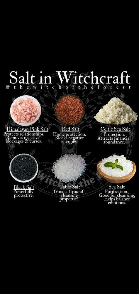 How salt is used in WitchCraft Table Salt Witchcraft, Salt Meaning Witchcraft, Types Of Salt Witchcraft, Salt Doorway Protection, Salt For Negative Energy, Salt Bowl For Protection, Salt Protection Spell Home, Witchcraft Salt, Salt In Witchcraft