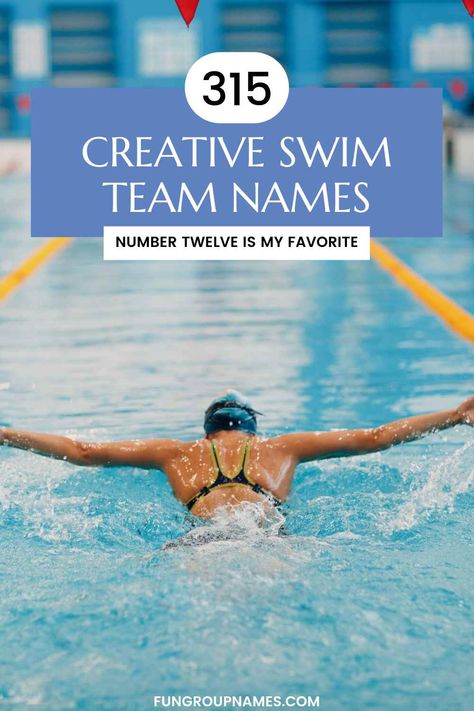 Discover the perfect swim team name with our guide featuring over 315 creative, fun, and inspiring options! Dive in now. Swim Team Pictures, Group Chat Names, Tidal Wave, Team Pictures, Swim Team, Swim Club, Pop Culture References, Team Name, Name Design