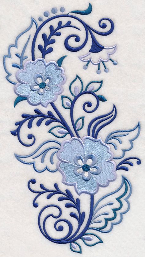 Floral Design For Embroidery, Floral Design Embroidery, Embroidery Designs For Sarees, Blue Embroidered Fabric With Motifs, Embroidery Patterns Machine, Flower Computer Embroidery Designs, Fitted Blue Embroidered Fabric With Floral Design, Embroidery Designs Flowers, Fitted Blue Floral Embroidered Fabric