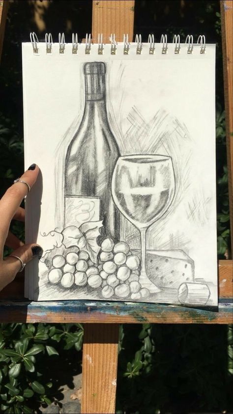 Still Life Pencil Shading, Still Life Sketch, Pen Art Drawings, Dress Design Drawing, Cool Pencil Drawings, Art Sketches Pencil, Dark Art Drawings, Still Life Drawing, Arte Sketchbook