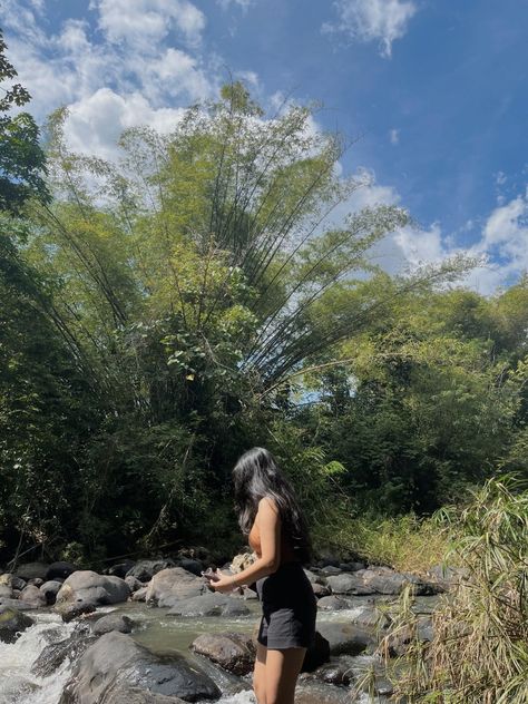 River Photoshoot Ideas Nature, River Poses Photo Ideas, Stream Photoshoot, Trip Moodboard, Photo Tricks, Art For Walls, River Pictures, Summer Vision, Walls Art