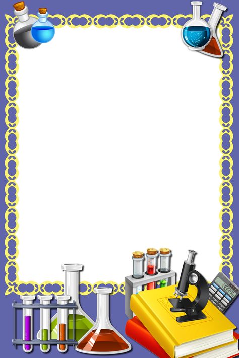 Science Frame, Science Lab Decorations, School Photo Frames, Chemistry Projects, School Border, Science Images, Writing Paper Printable Stationery, Colorful Borders Design, Science Background