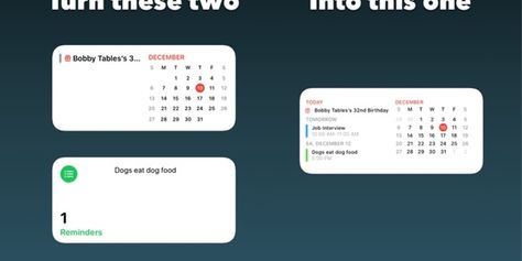 Onward A set of combined Calendar & Reminder iOS 14 widgets Calendar Widget, Calendar Reminder, Mini Calendars, Big Sur, Latest Updates, Product Information, How To Look Pretty, Ios