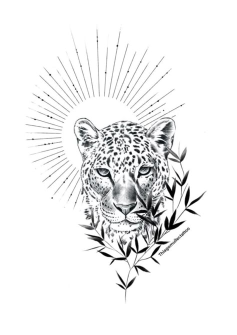 Fine Line Jaguar Tattoo, Animal Kingdom Tattoo, Snow Leopard Tattoo, Drawing Tattoo Design, Calf Tattoo Ideas, Stippling Tattoo, Leopard Print Tattoos, Cheetah Tattoo, Big Cat Tattoo