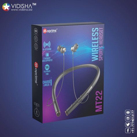 Some designs 'Sounds good',New Bluetooth Neckband design for one of our prime customer,Moprime..for more details click www.vidisha.biz or call +917774013177. #moprime #BluetoothHeadphones #bluetoothearphone #vidisha #vidishabiz #boxdesign #packagingdesign #neckband #NeckbandEarphones #gadgetdesign #wirelessheadphones Neckband Design, Bluetooth Neckband, Neckband Headphones, Consulting Firms, Sounds Good, Brand Building, Bluetooth Earphones, Bluetooth Headphones, Wireless Headphones