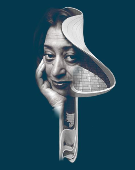 Zaha Hadid Poster, Zaha Hadid Architecture Sketches, Zaha Hadid Portrait, Zaha Hadid Sketch, Wiggle Chair, Zaha Hadid Projects, Zaha Hadid Buildings, Architectural Digest Magazine, Face Art Drawing