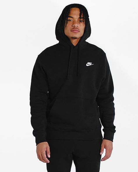 Black Nike Hoodie Men, Nike Hoodies Men, Mens Nike Hoodie, Nike Hoodie Men, Black Nike Hoodie, Nike Sportswear Mens, Nike Sportswear Club Fleece, Teenage Guys, Beachy Outfits