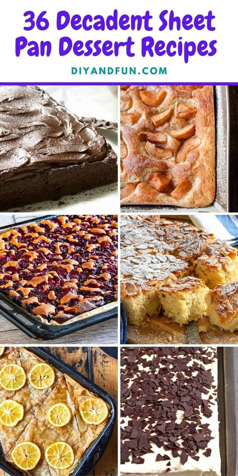 36 Decadent Sheet Pan Dessert Recipes to Feed A Crowd. Include healthier fruit desserts, sugar free desserts, and more! Pan Desserts For A Crowd, Sheet Pan Dessert Recipes, Catering Dessert Ideas, Sheet Pan Cookies, Sheet Pan Dessert, Sheet Pan Cakes, Sheet Pan Desserts, Peanut Butter Cheesecake Bars, Dessert For A Crowd