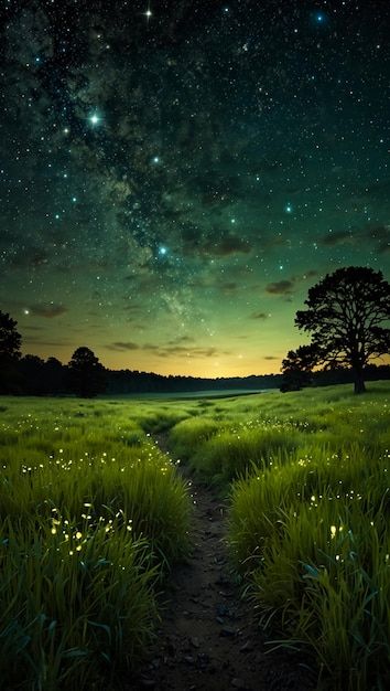 Beautiful Grass Field, Grass At Night, Best Nature Photos, Field At Night, Heavens On Fire, Fantasy Fields, Stars And The Moon, Dream Forest, Beautiful Field