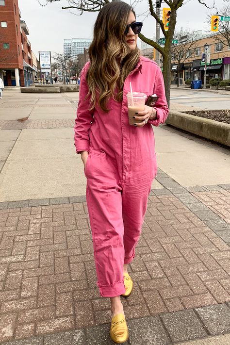 Boiler Suit Street Style, Boilersuit Outfit, Nathalie Martin, Jumpsuit Shoes, Fruit Dove, Gucci Princetown, Spring Closet, Beauty Boost, Work Fits